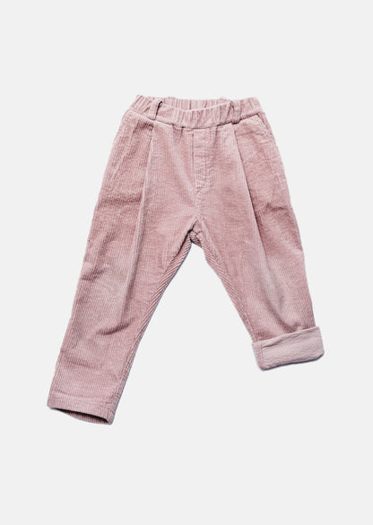 spodnie dziecięce- CORDUROY PANTS dusty pink