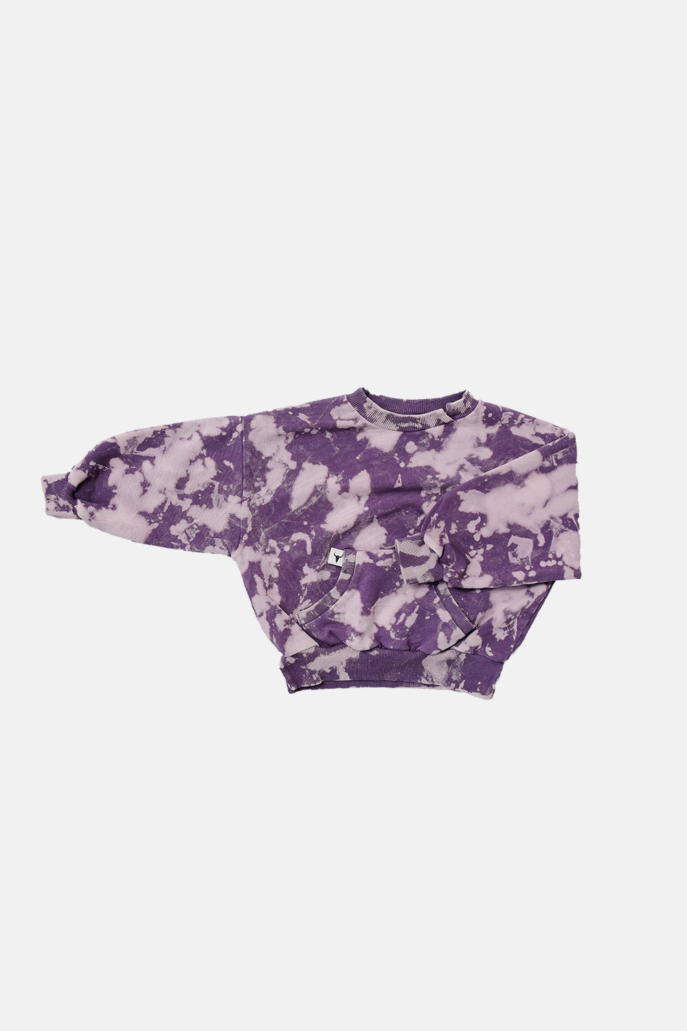 bluza dziecięca- SPLASH POCKET SWEATSHIRT purple/ecru