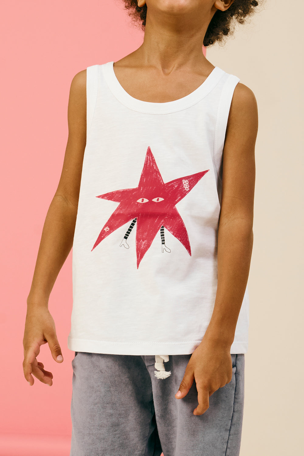 koszulka dziecięca- WHITE TOP STAR white/red star