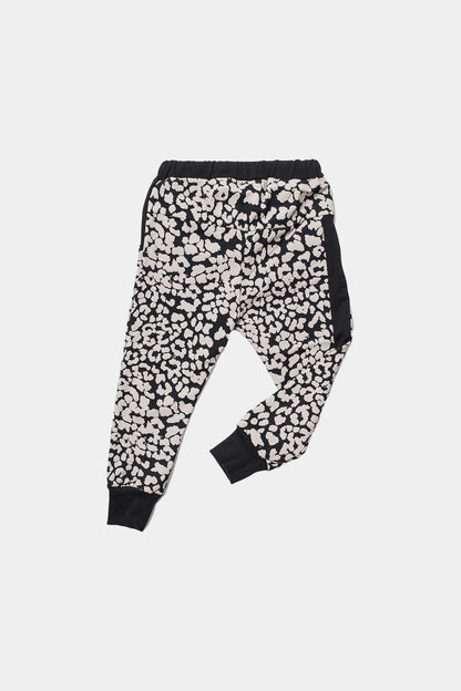 spodnie dziecięce- STRIPED PANTS PANTERA black/ecru