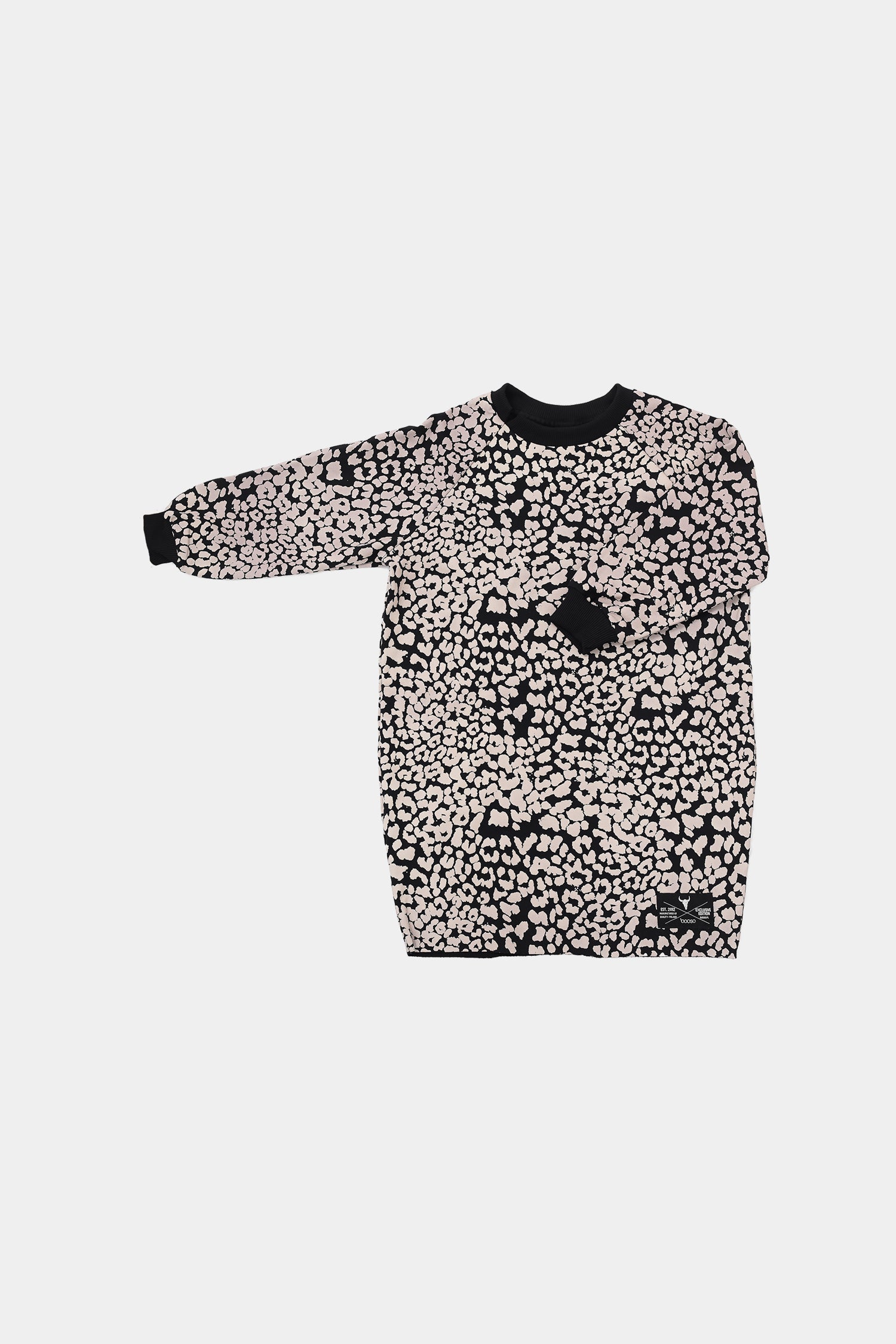 sukienka dziecięca- PANTHER DRESS black/ecru