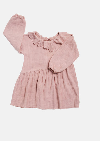 sukienka dziecięca- MUSLIN PINK DRESS light pink