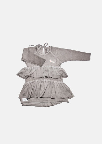 sukienka dziecięca- WAVE COLDDYE DRESS gray