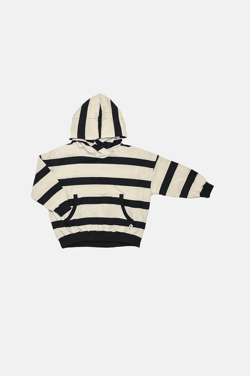 bluza dziecięca- STRIPED HOODIE black/beige