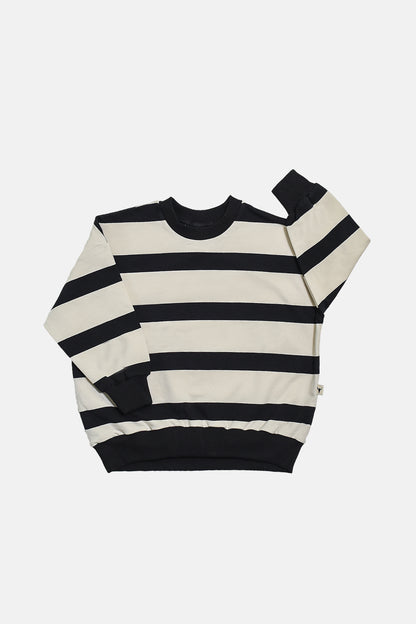 bluza dziecięca- STRIPED SWEATSHIRT black/beige