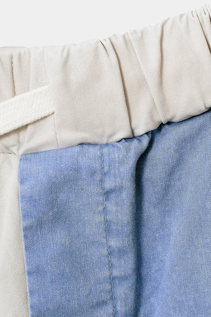 spodnie dziecięce- DOUBLE WIDE PANTS ivory/blue