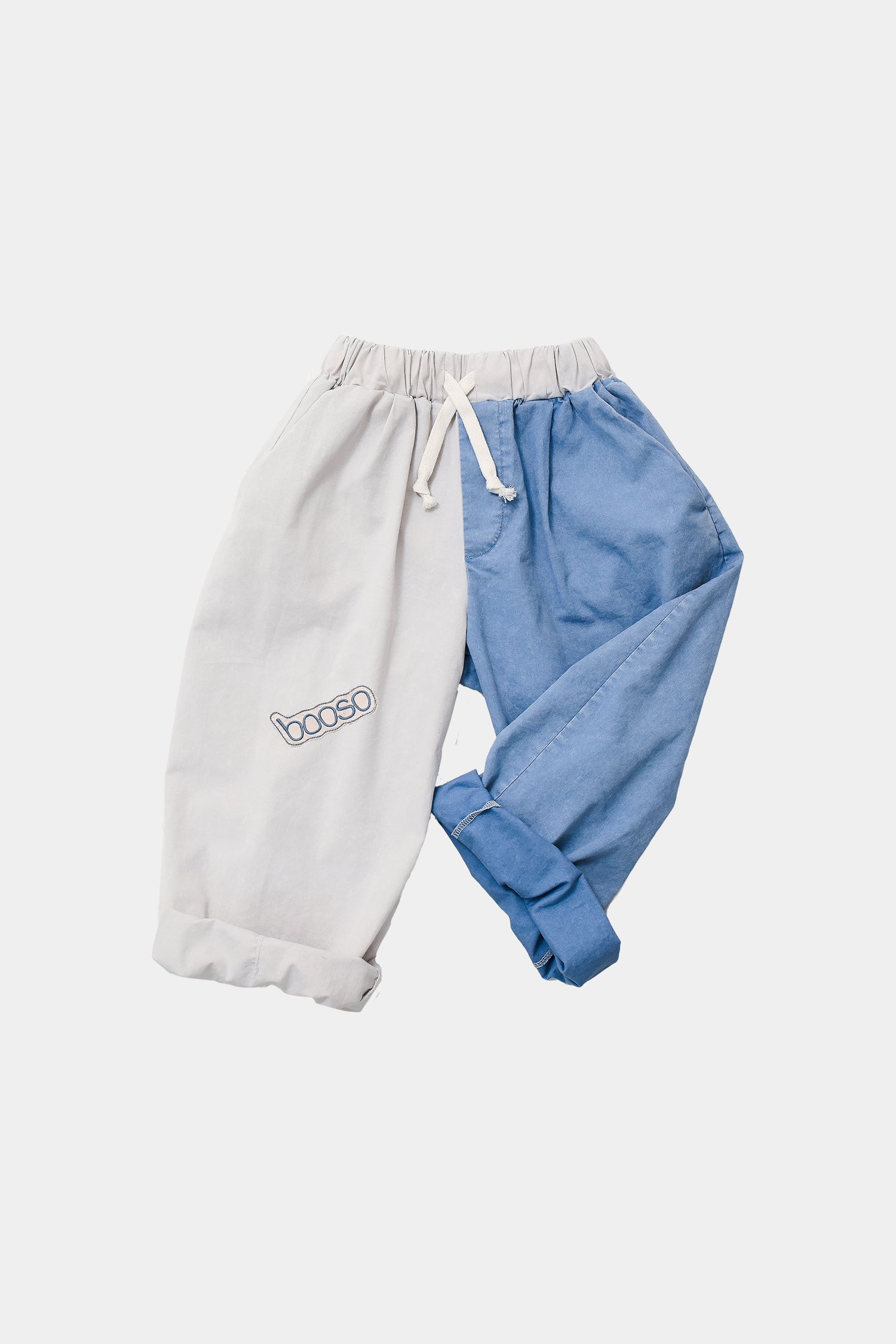 spodnie dziecięce- DOUBLE WIDE PANTS ivory/blue