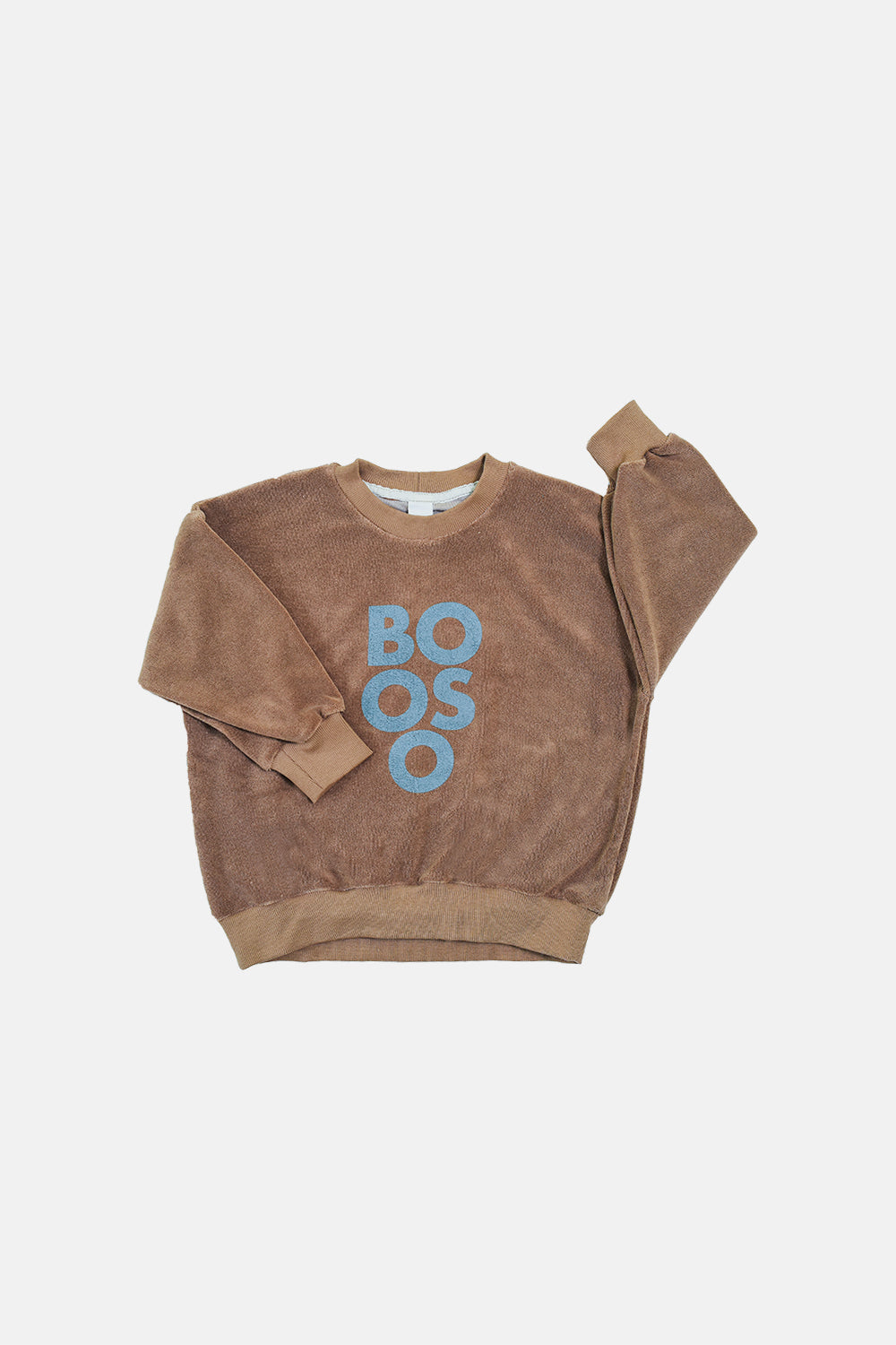 bluza dziecięca- TERRY BOOSO SWEATSHIRT brown/blue