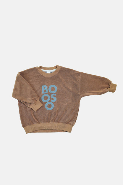 bluza dziecięca- TERRY BOOSO SWEATSHIRT brown/blue