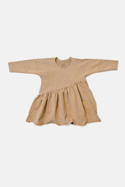 sukienka dziecięca- BEVEL DRESS vintage camel
