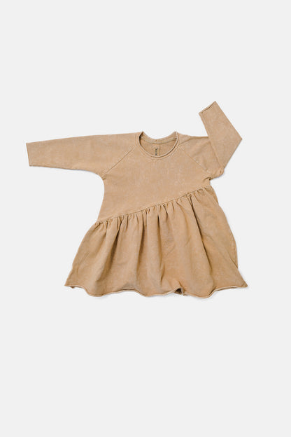 sukienka dziecięca- BEVEL DRESS vintage camel