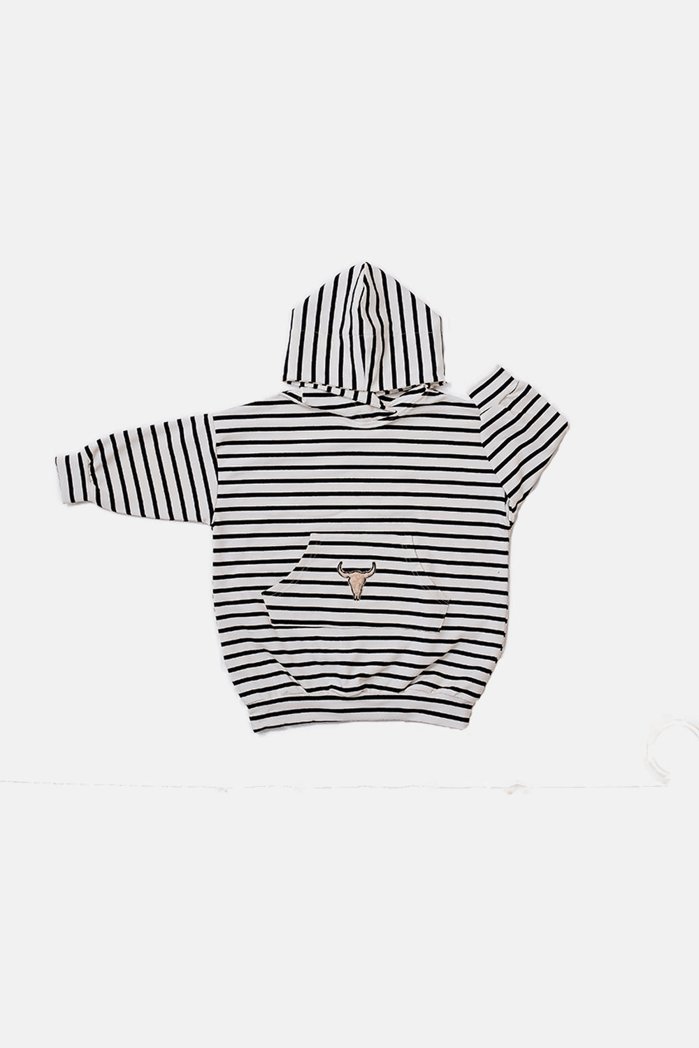 sukienka dziecięca- STRIPED HOODIE DRESS ecru/black