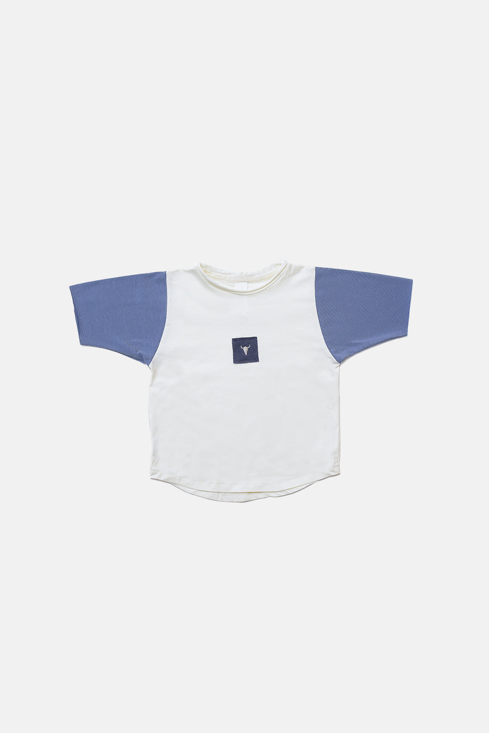 koszulka dziecięca- DOUBLE BISON TEE ecru/blue