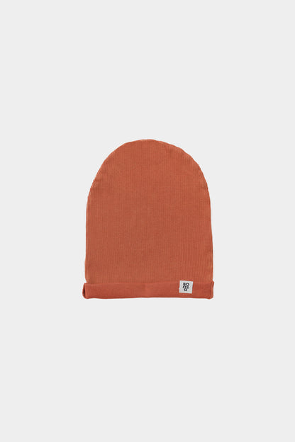 czapka dziecięca- RIBBING BEANIE dark orange