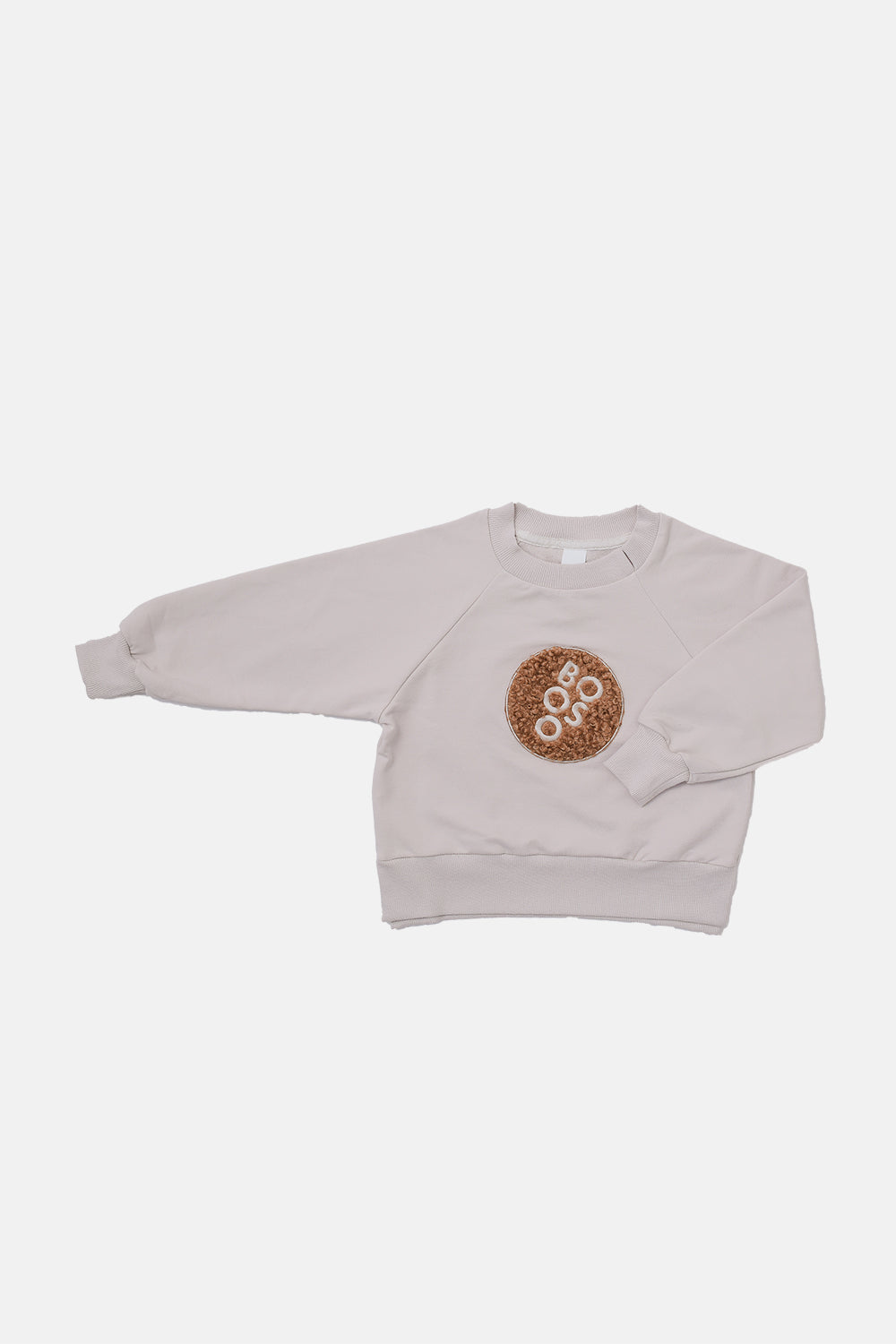 bluza dziecięca- IVORY SWEATSHIRT ivory/brown