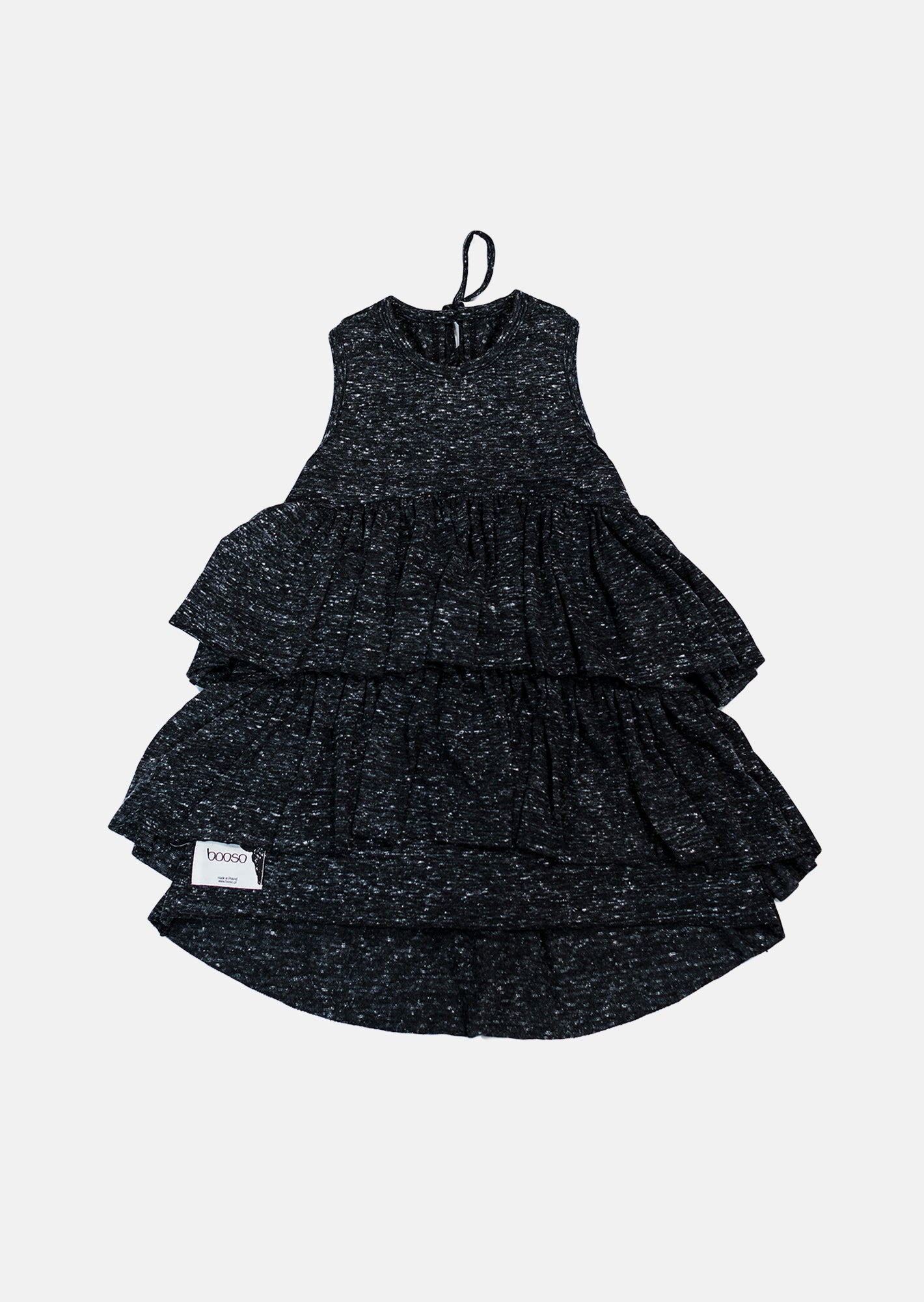 sukienka dziecięca- WAVE DRESS black marl