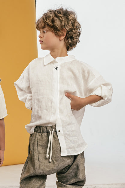 spodnie dziecięce- ELEGANT WELT PANTS khaki