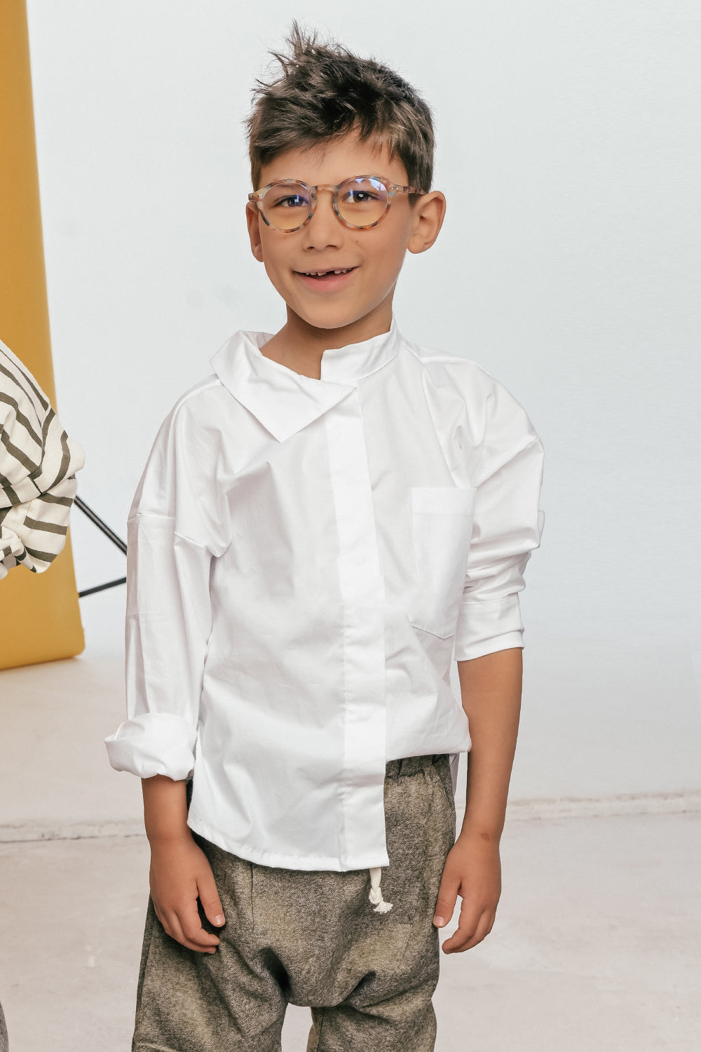 koszula dziecięca- WHITE BISON SHIRT white