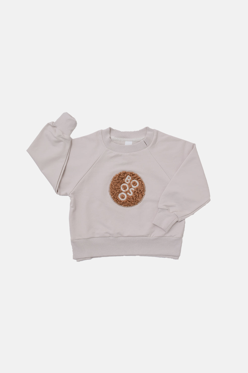 bluza dziecięca- IVORY SWEATSHIRT ivory/brown