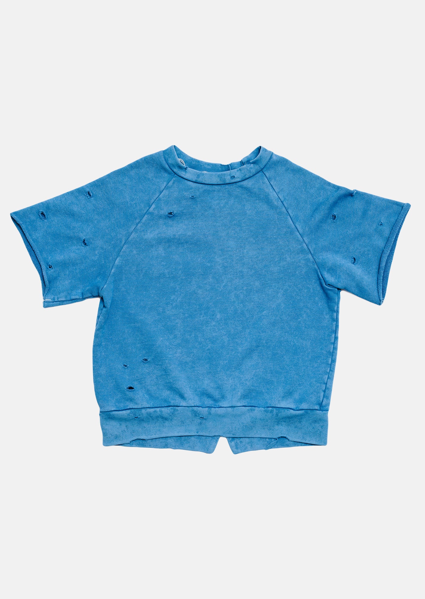 bluza dziecięca -  TORN SHORT SWEATSHIRT blue