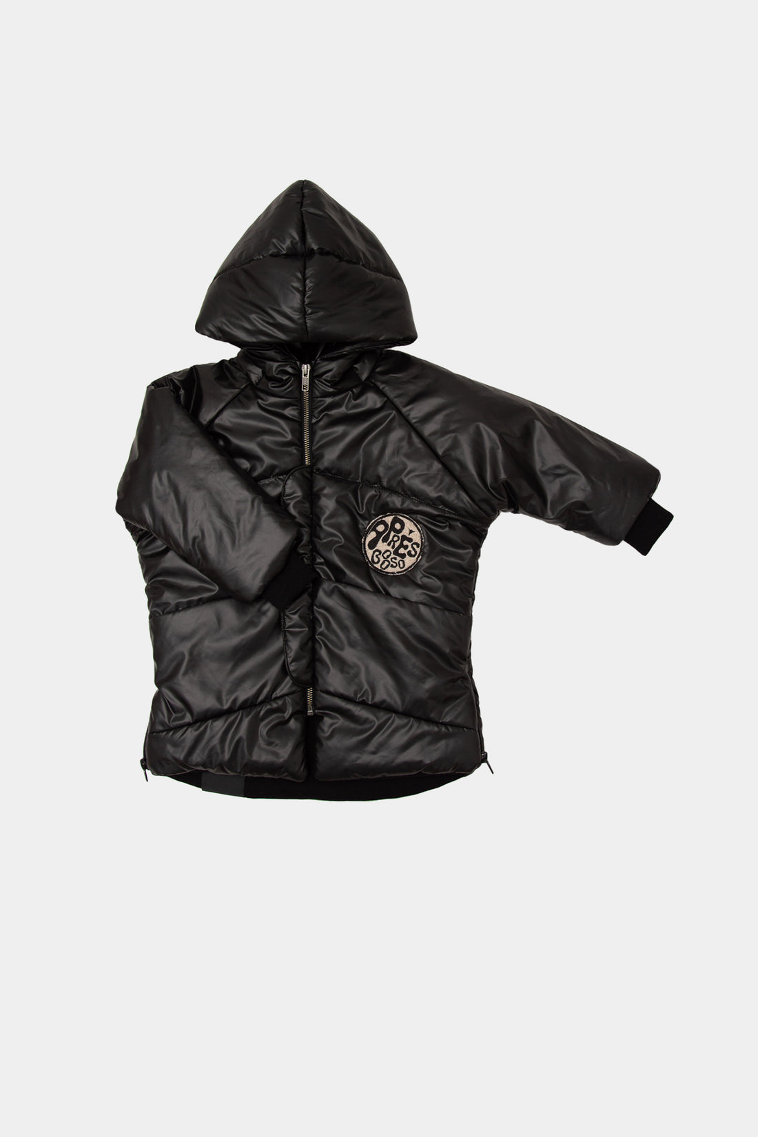 kurtka dziecięca- BLACK ZIP COAT