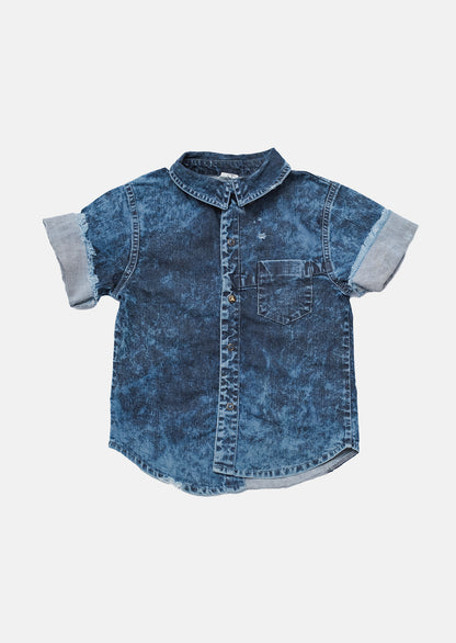 koszula dziecięca- JEANS SHIRT blue