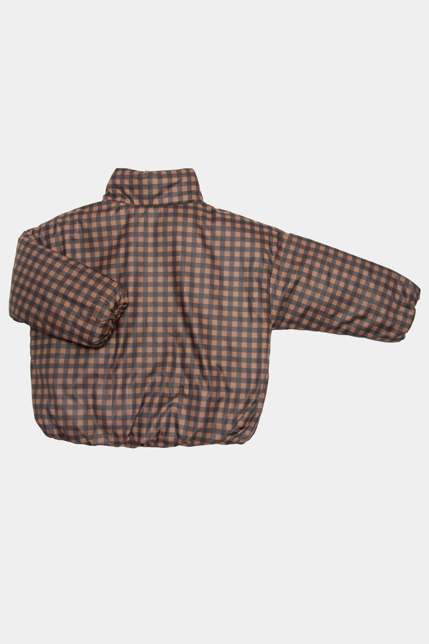 kurtka dziecięca- CAMEL WIDE CHECKED COAT