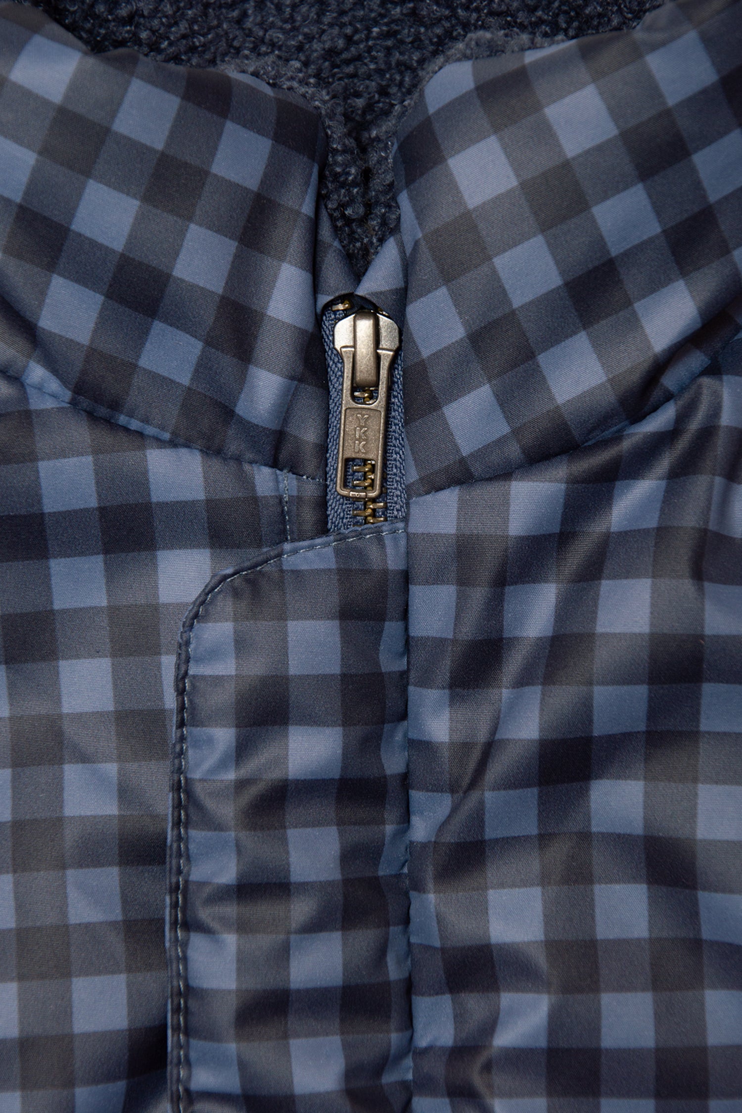 kurtka dziecięca- BLUE WIDE CHECKED COAT