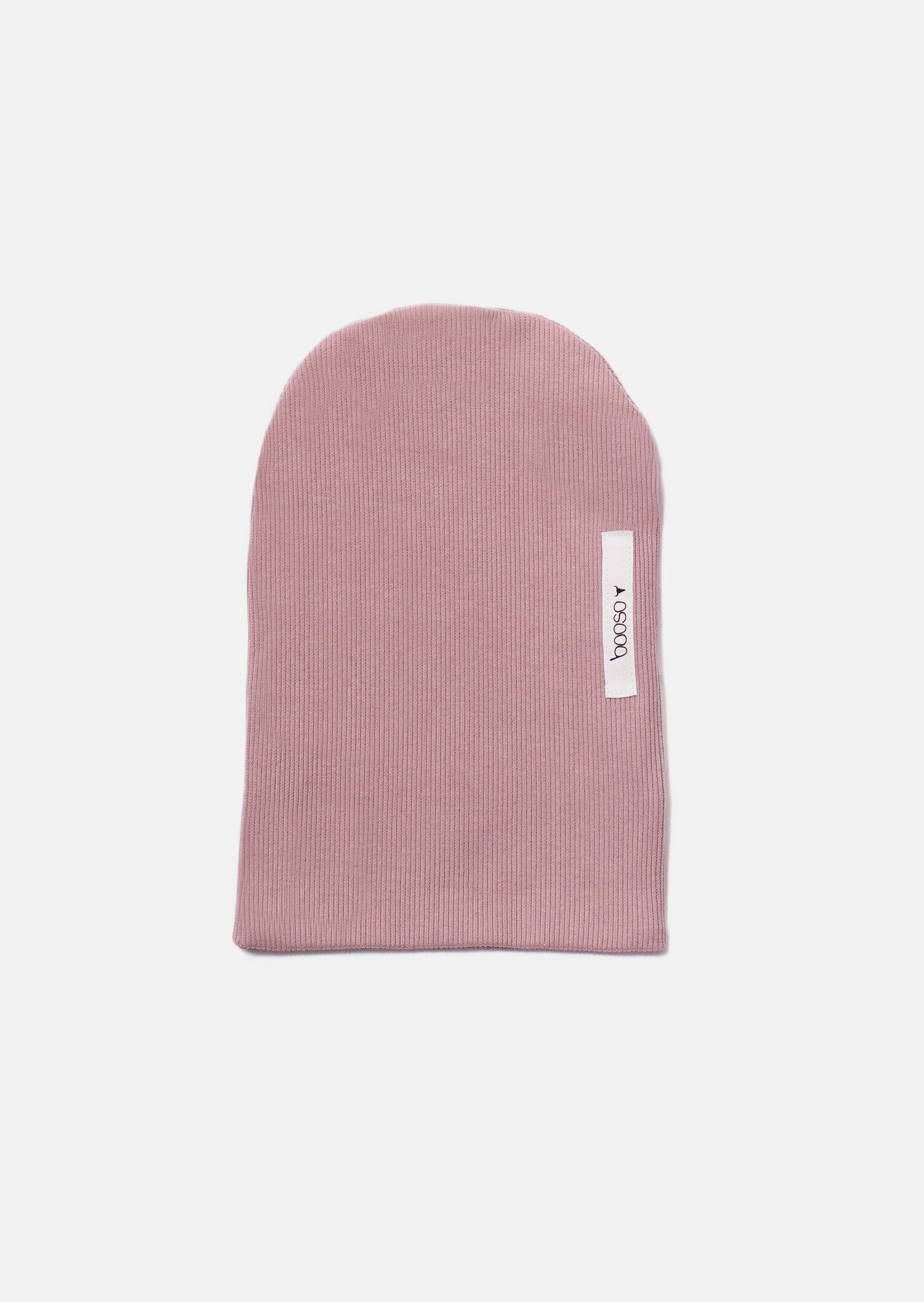 czapka dziecięca- RIBBING BEANIE double dusty pink