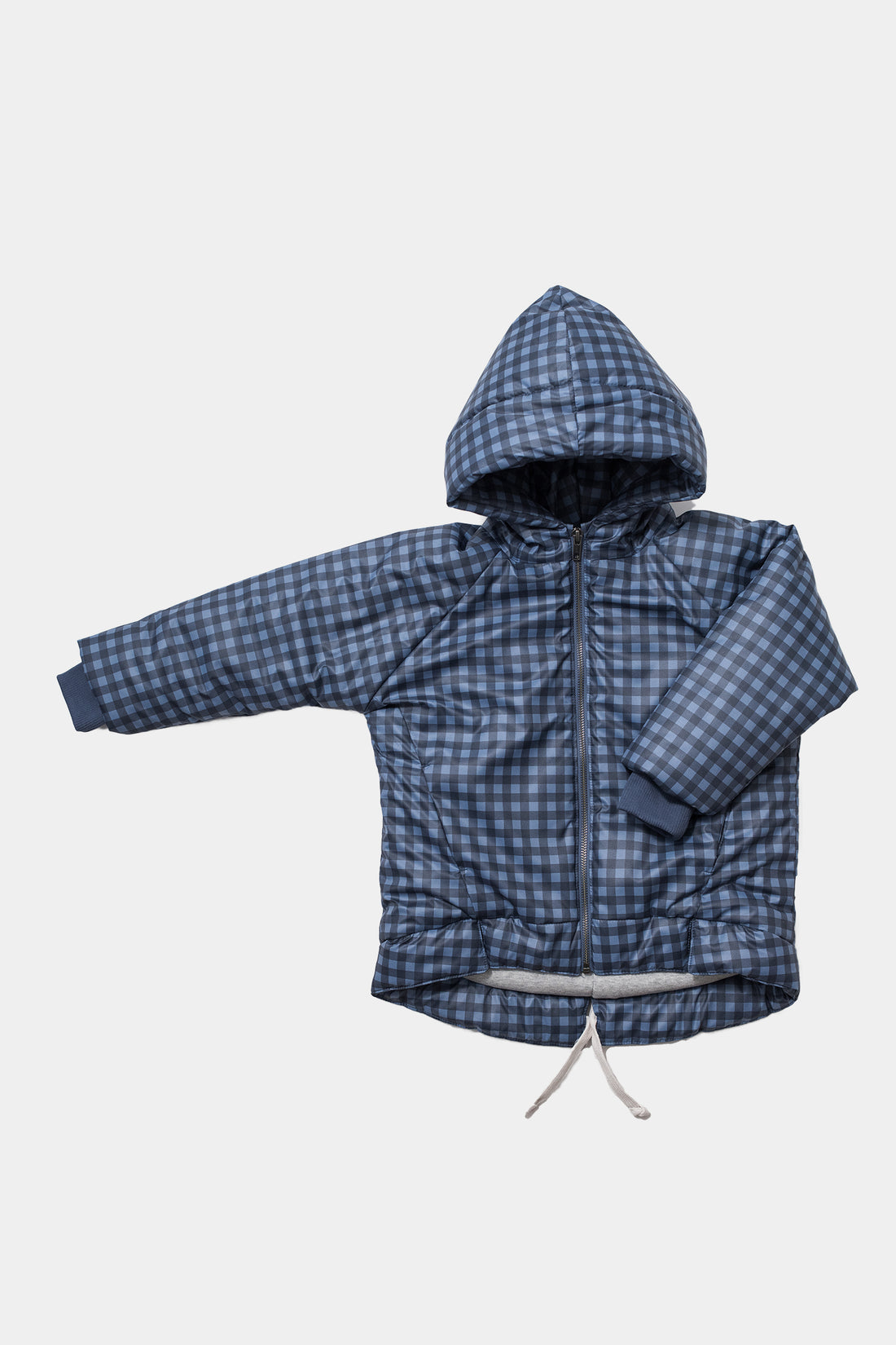 zimowa kurtka dziecięca- CHECKED CLASSIC COAT blue