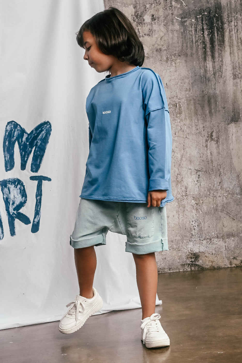 szorty dziecięce - POCKET MINT SHORTS