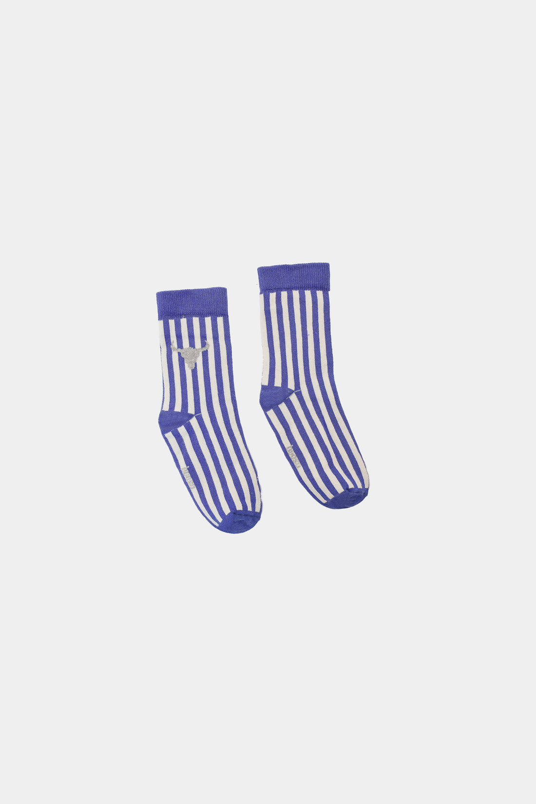 skarpetki dziecięce- STRIPED BISON SOCKS purple/ecru