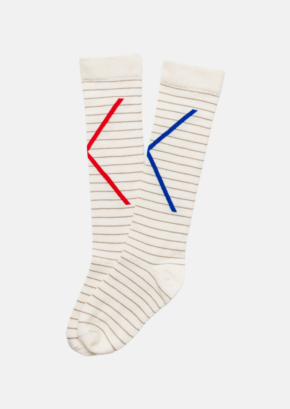 skarpety dziecięce - DOUBLE X SOCKS ecru/red/blue