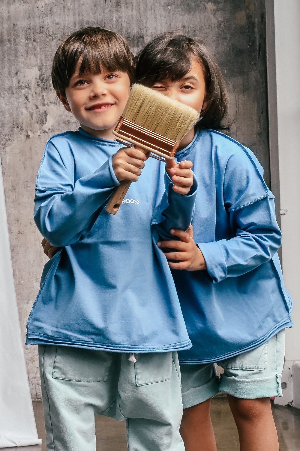 koszulka dziecięca- BOXY LONGSLEEVE BLUE