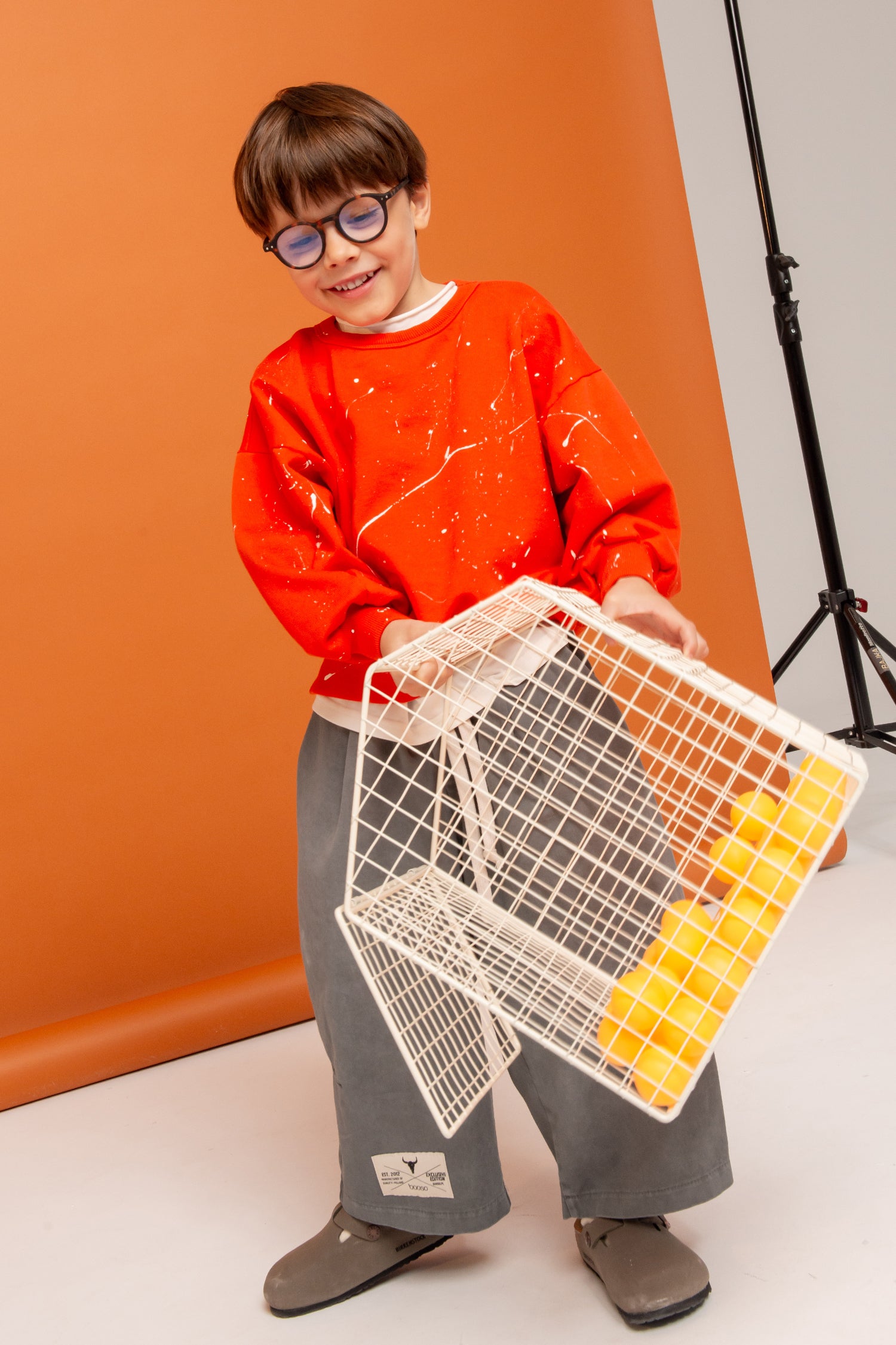 bluza dziecięca - ORANGE SPLASH SWEATSHIRT
