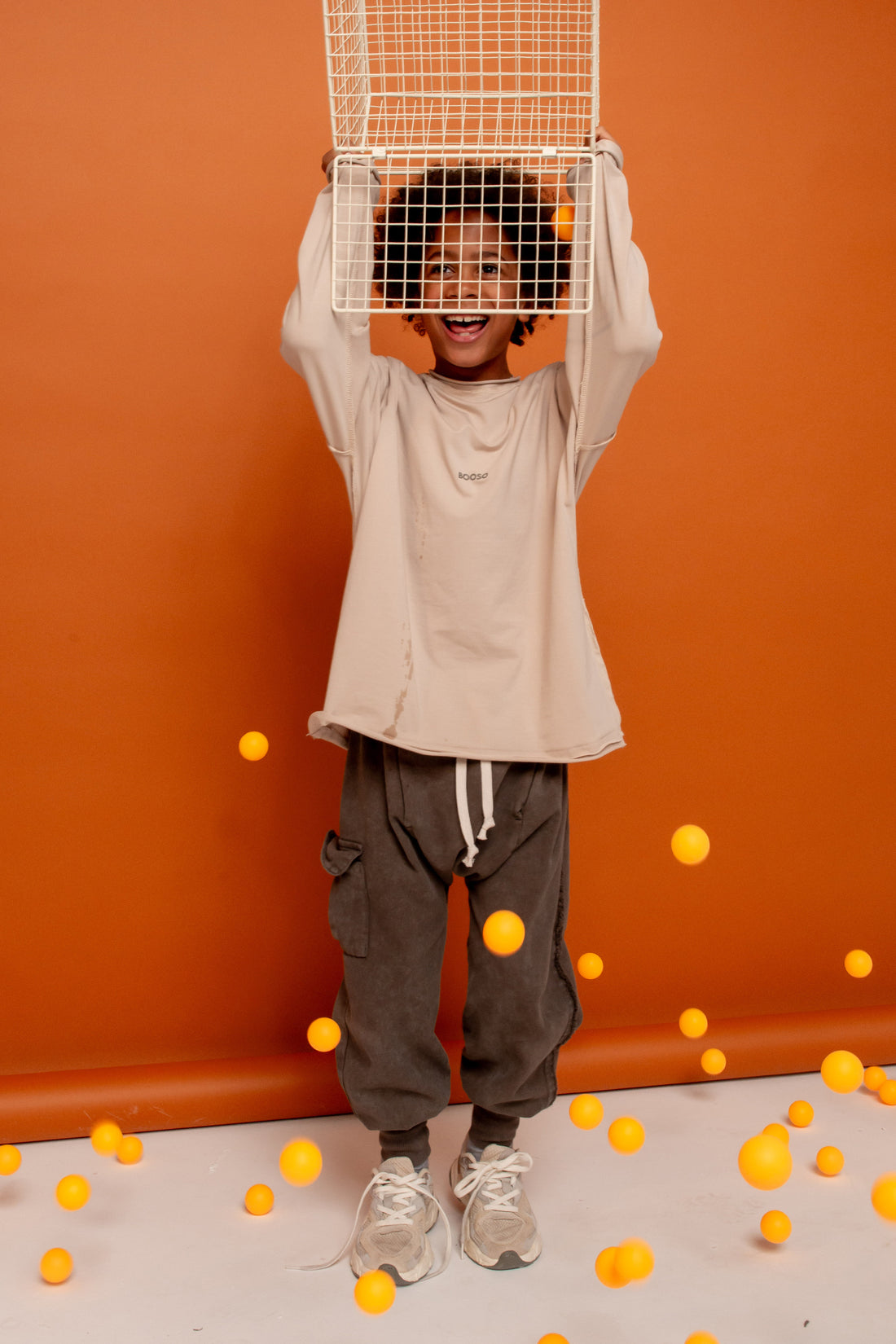 koszulka dziecięca- BOXY BOOSO LONGSLEEVE  beige