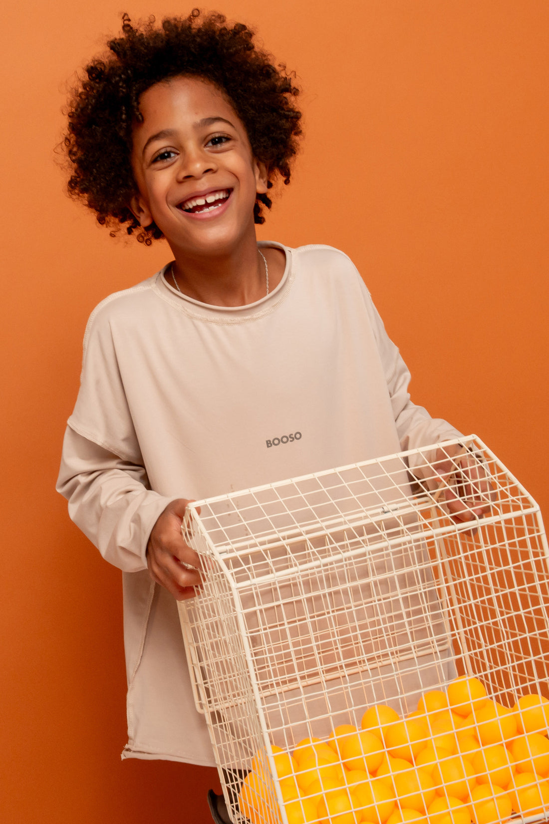 koszulka dziecięca- BOXY BOOSO LONGSLEEVE  beige