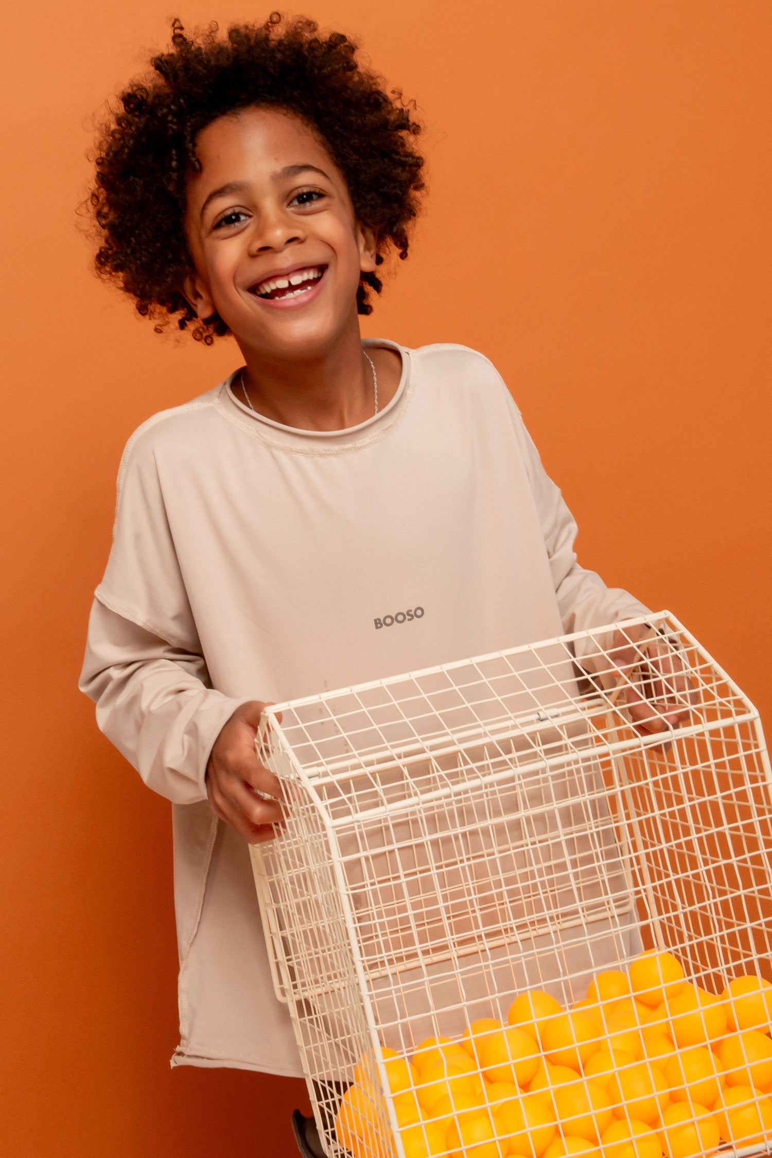 koszulka dziecięca- BOXY BOOSO LONGSLEEVE  beige