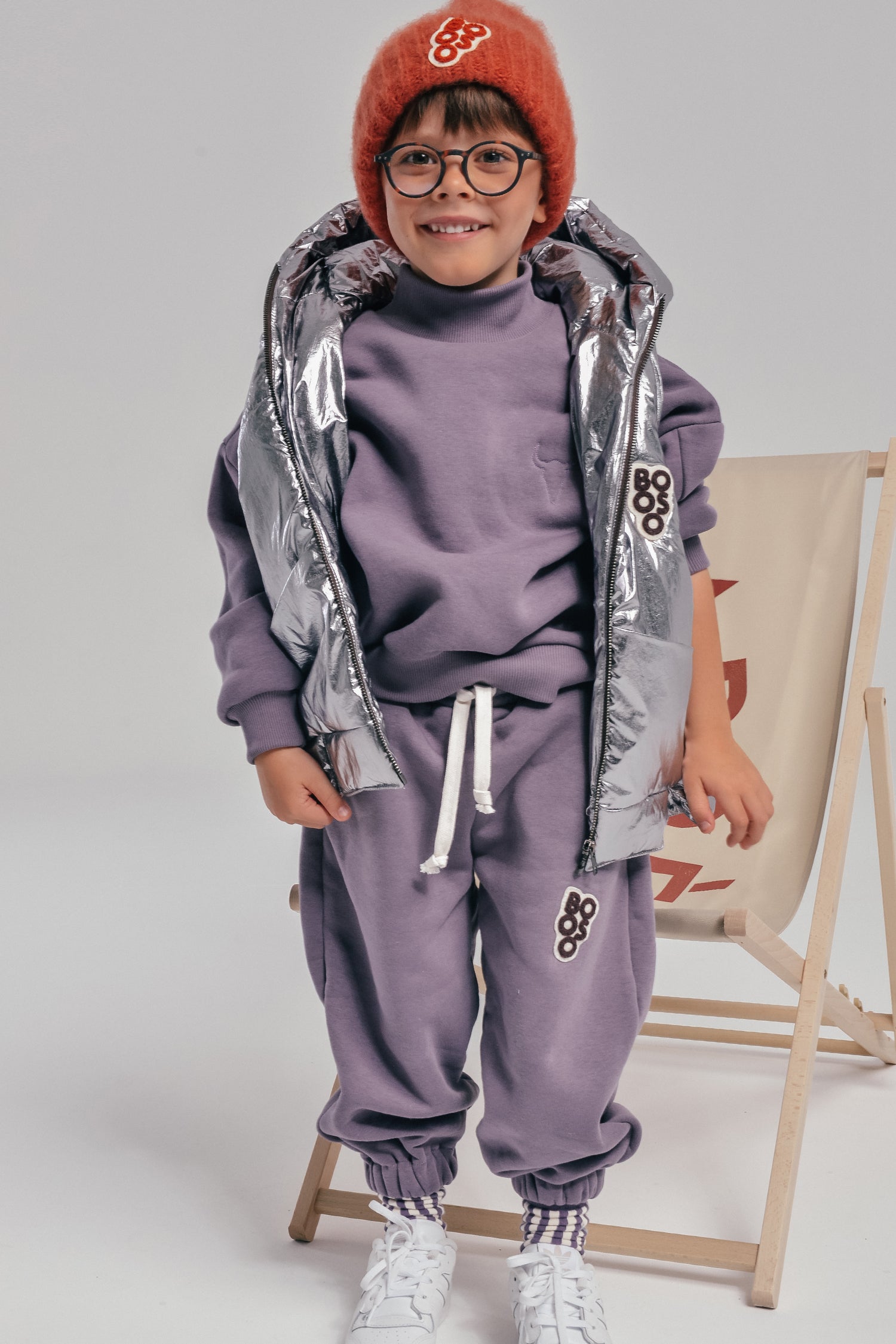 bluza dziecięca- GOLF SWEATSHIRT plum