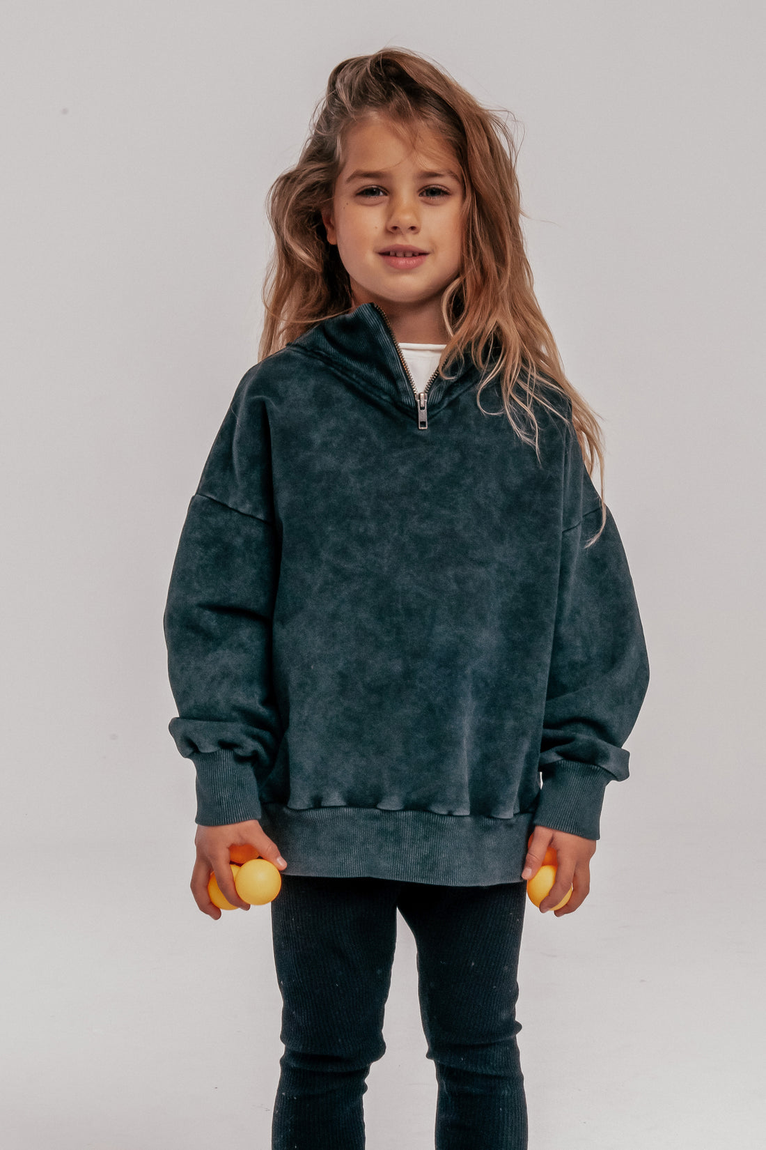 bluza dziecięca - ZIP UP VINTAGE SWEATSHIRT navy