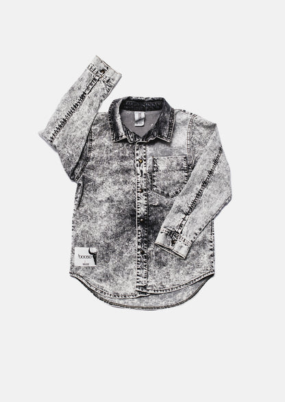 koszula dziecięca- GRAY JEANS SHIRT gray