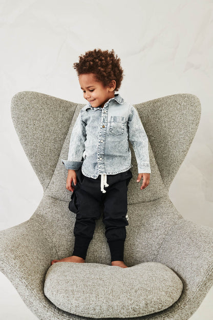 koszula dziecięca- GRAY JEANS SHIRT gray
