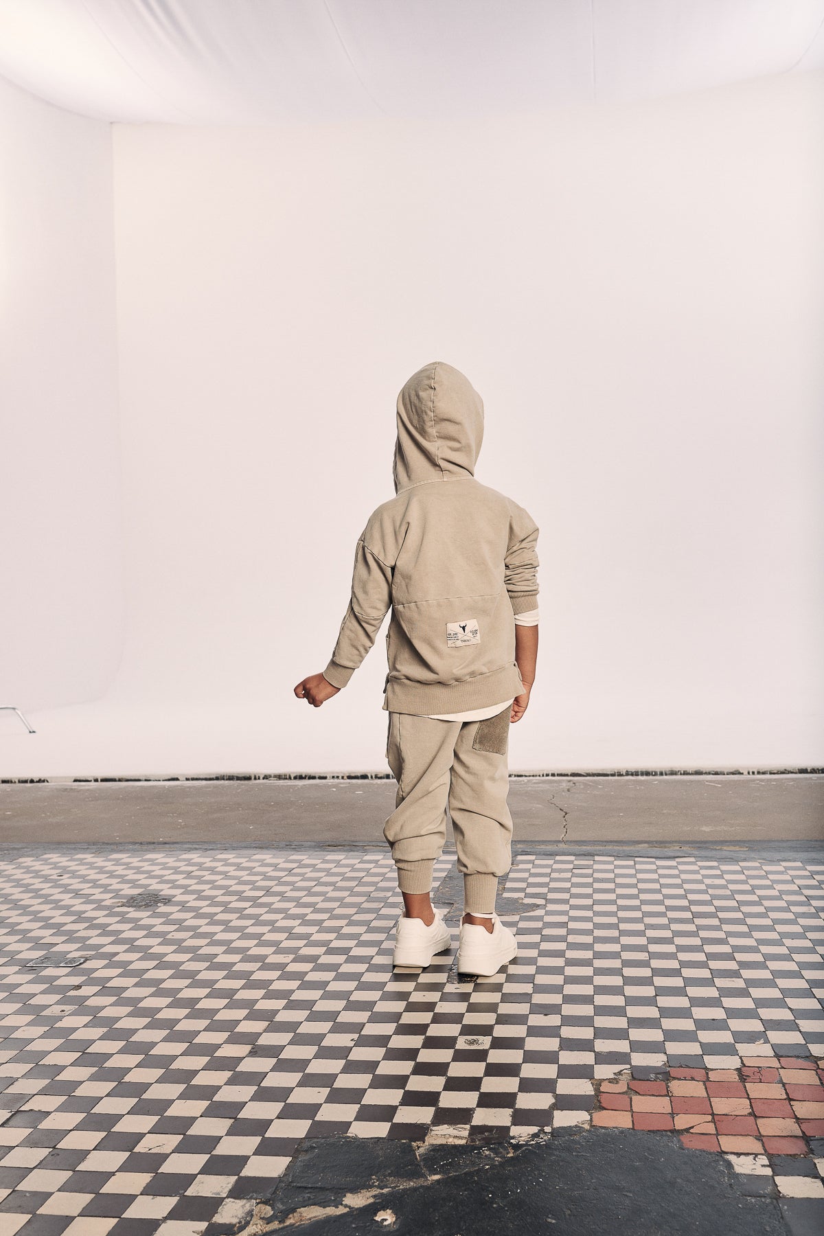 spodnie dziecięce - POCKET MINERAL GRAY PANTS gray