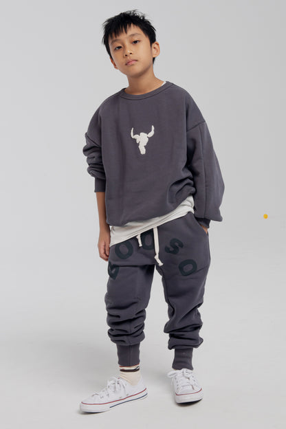 spodnie dziecięce- BOOSO WARM PANTS graphite