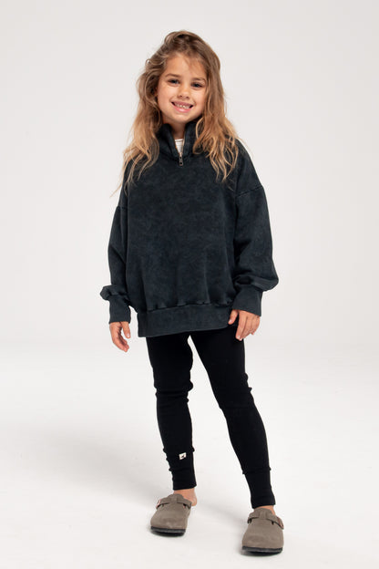 getry dziecięce- RIBB BLACK LEGGINS