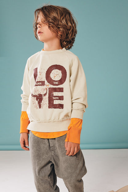 bluza dziecięca- LOVE sweatshirt ivory