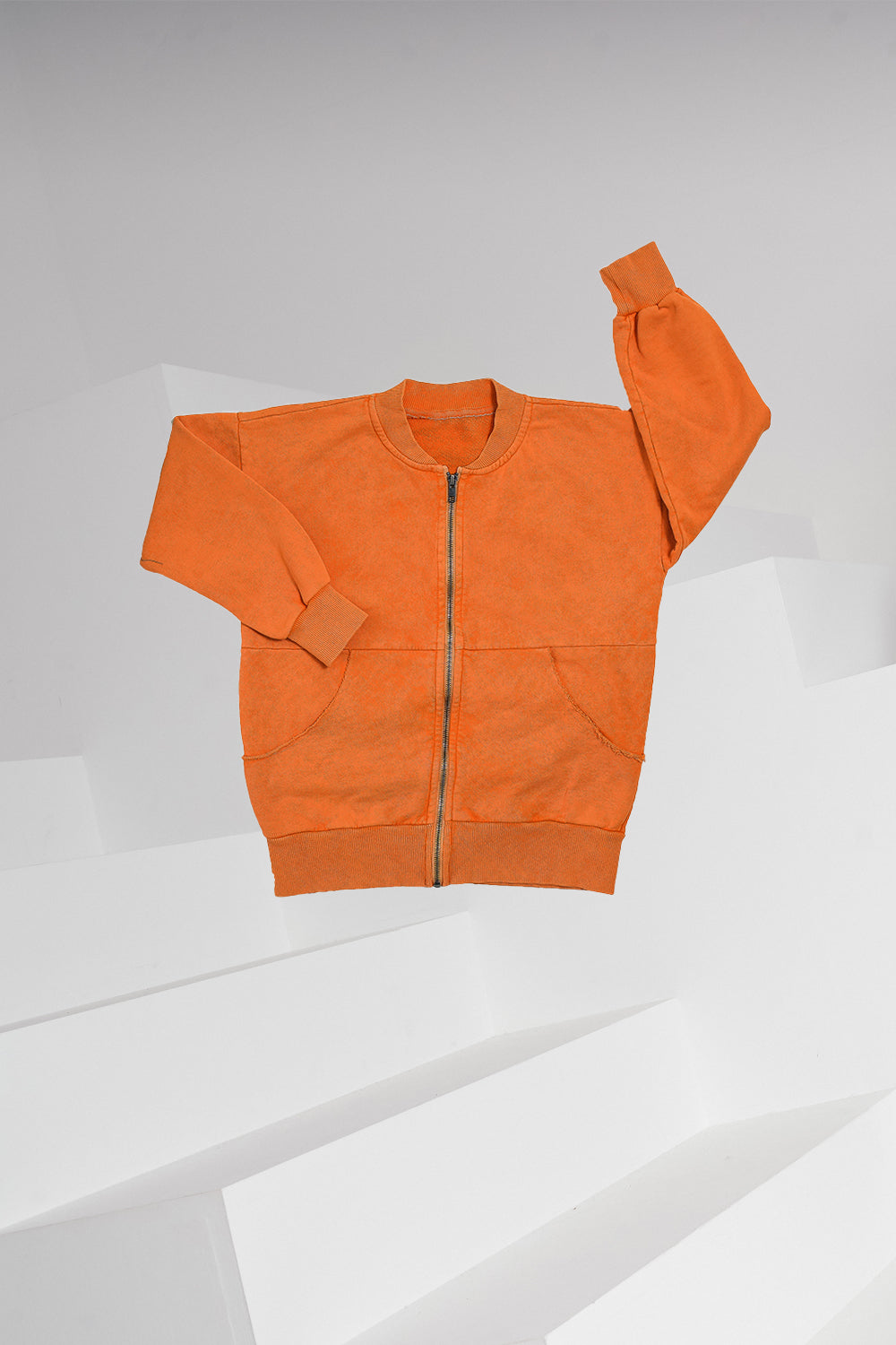 bluza dziecięca- ZIP VINTAGE SWEATSHIRT orange