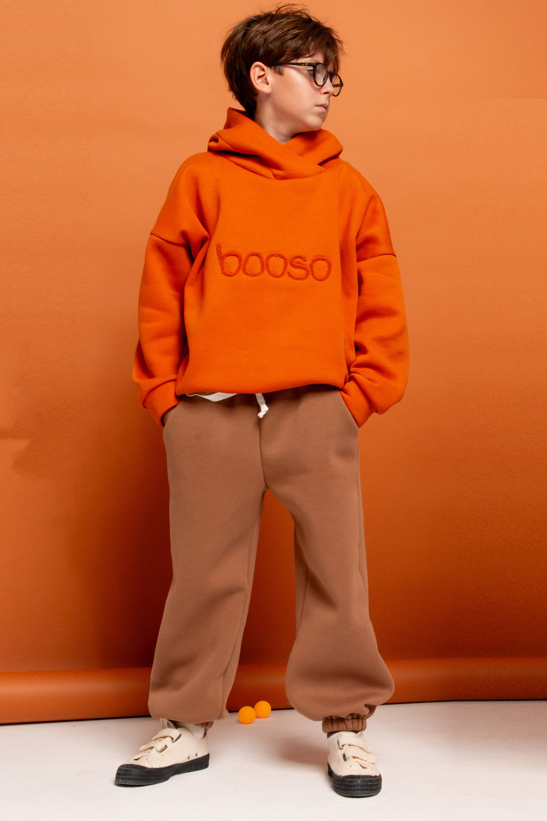 bluza dziecięca- SIMPLE WARM HOODIE orange