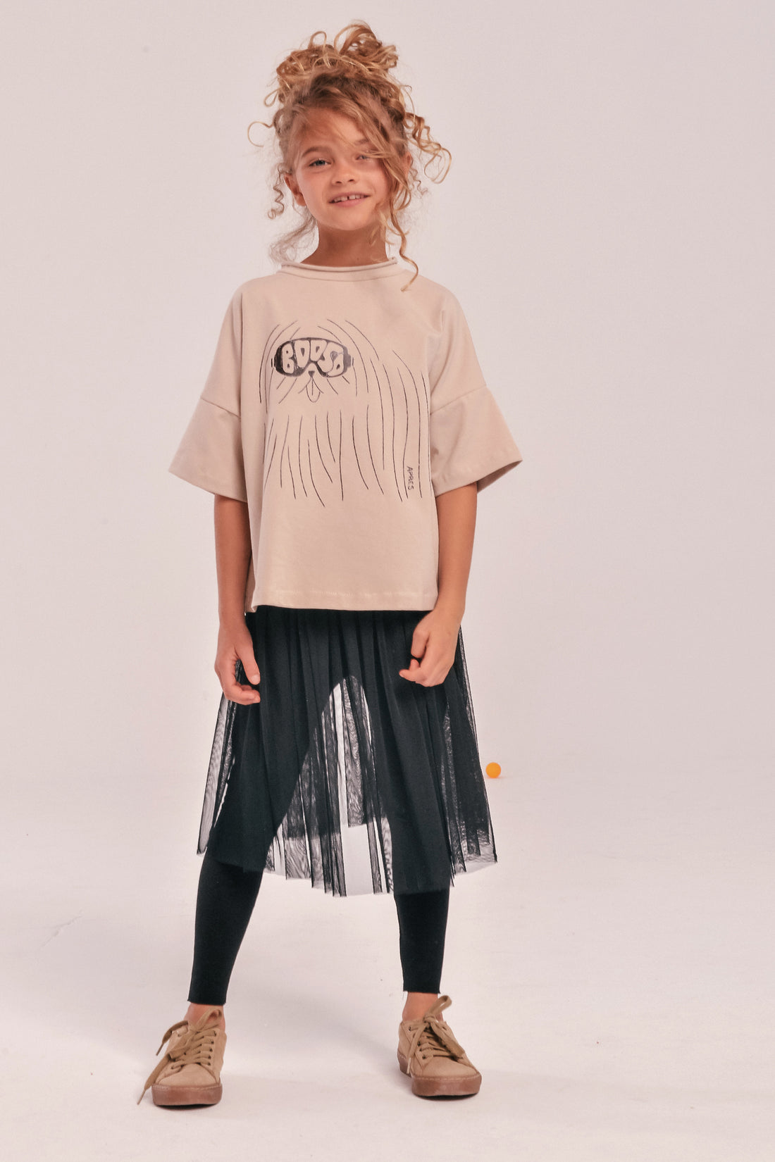 koszulka dziecięca- BEIGE WIDE TEE