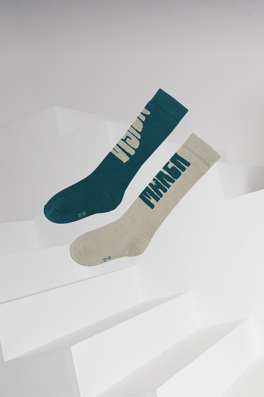 skarpety dziecięce - VISION MAKER LONG SOCKS green/beige